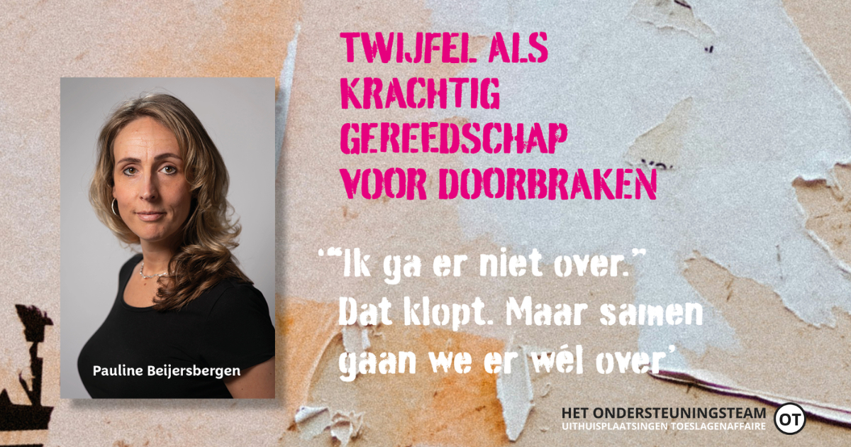 “Ik ga er niet over.” Dat klopt. Maar samen gaan we er wél over